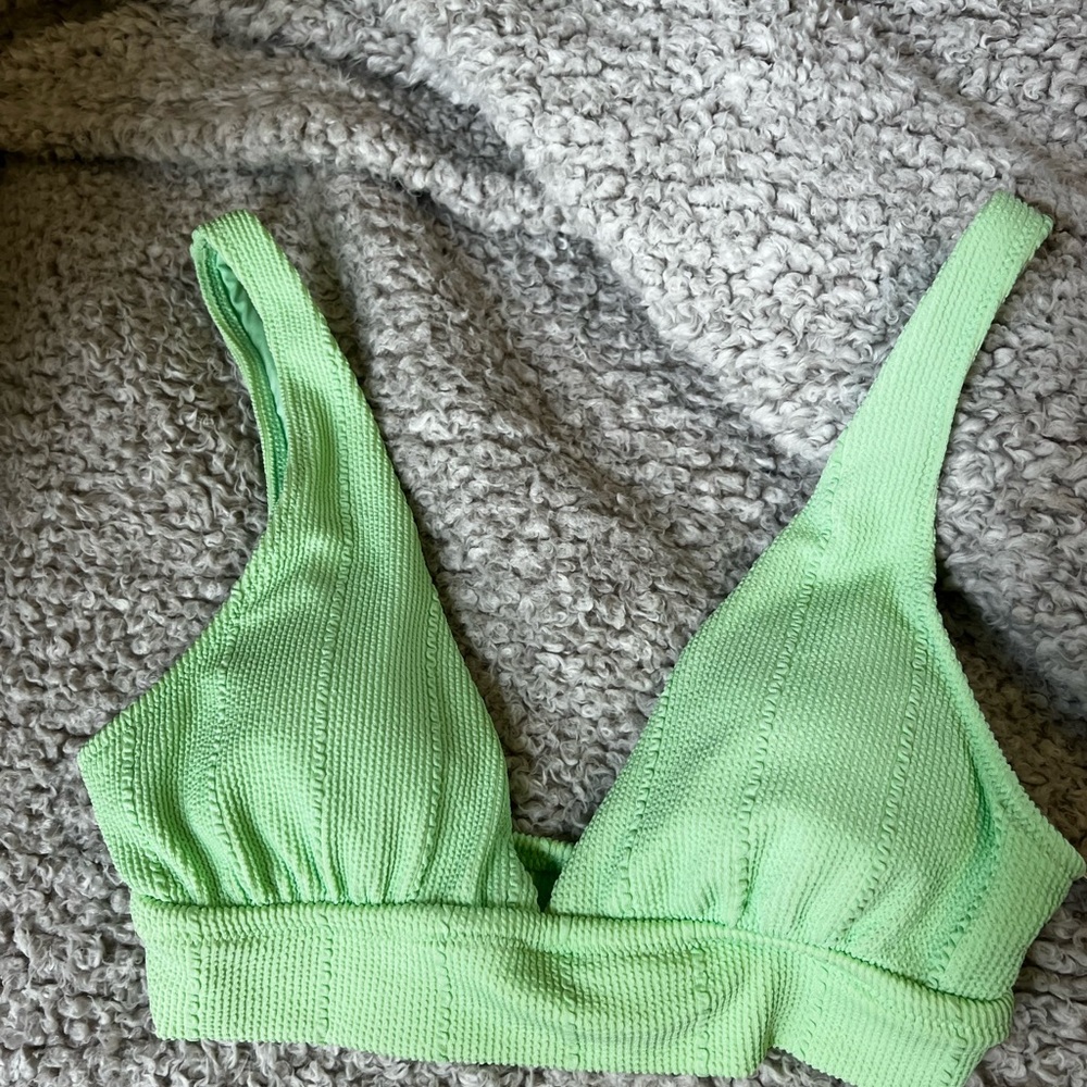 Aerie Women's Light Green Bikini Top